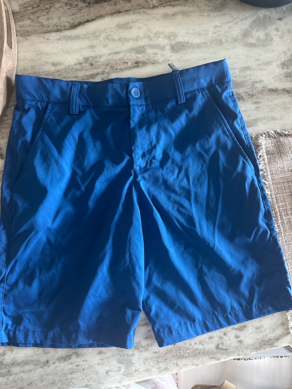 Under Armour Royal Blue Flat-Front Performance Shorts